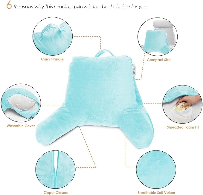 Nestl Reading Pillow with Shredded Memory Foam, Designed - Image 9