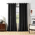 Joydeco Black Velvet Curtains 84 Inches Long, Insulated Thermal Privacy Room by JOYDECO