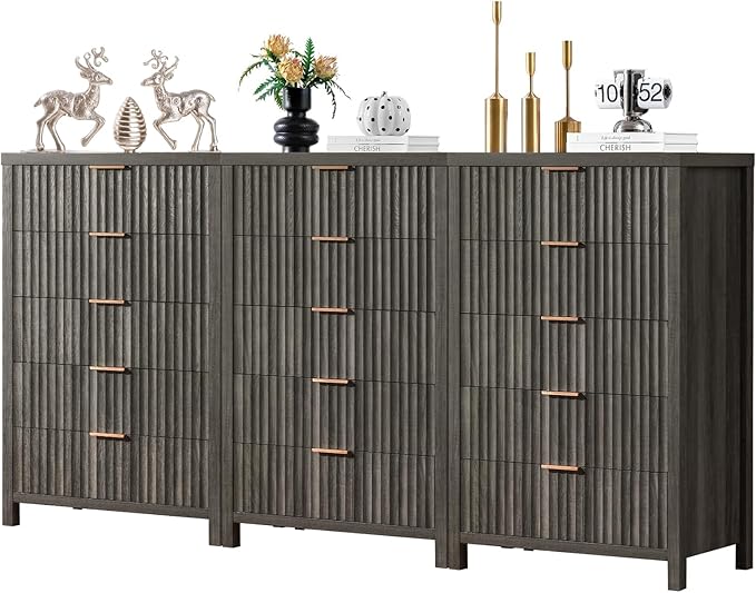 5 Drawers Dresser for Bedroom, 44 Inches Tall Modern Bedroom Dressers, Chest of by OAKHAMHOME