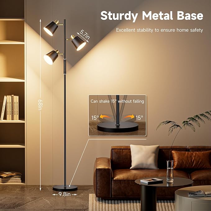 LED Tree Floor Lamp, 2500LM Super Bright Standing Lamp - Image 8