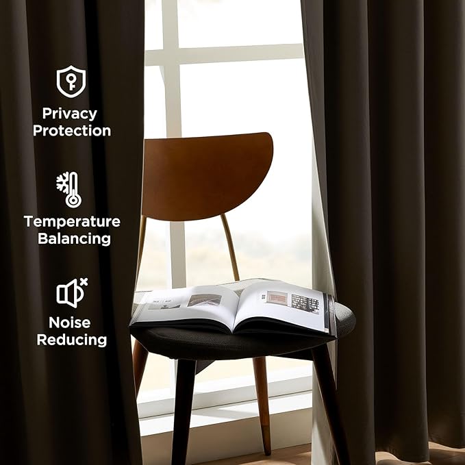 Joydeco Mousse White Blackout Curtains 96 Inch Long, Luxury Thermal White - Image 3
