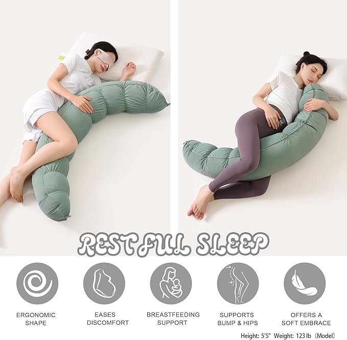 Peallow – Long Round Body Pillow - Image 5