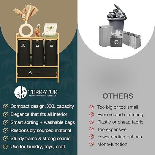 Terratur 4 Section Recycling Bin - Image 3