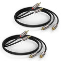 J&D RCA Cable, 2RCA Male to 2RCA Male Stereo Audio Cable by JDTech