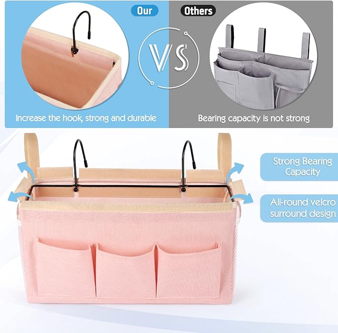 Ozzptuu Bedside Storage Caddy/Bedside Hanging Storage Bag - Image 5