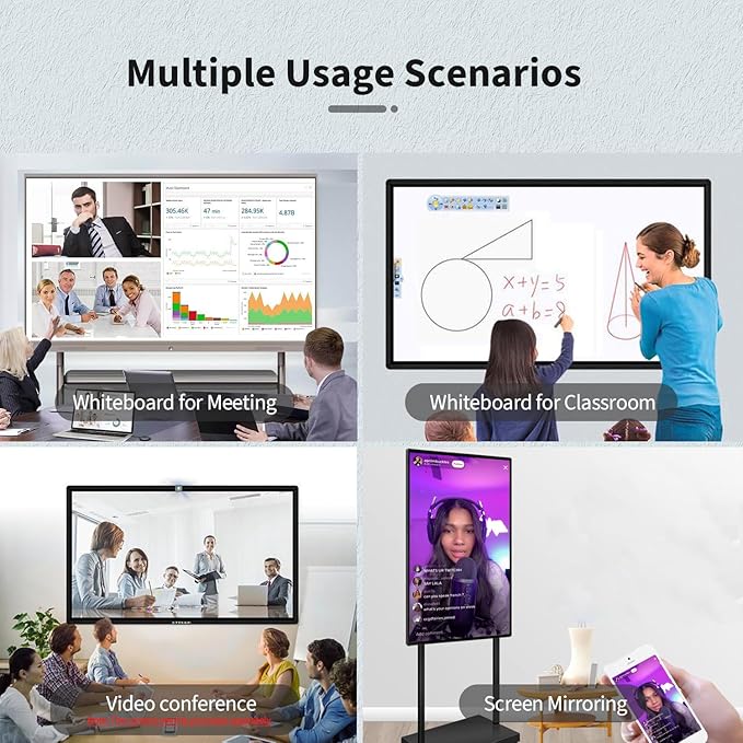 TouchWo 75" Touchscreen Monitor Smart Board, 4K Interactive Presentation - Image 5