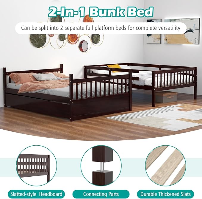 Giantex Full Over Full Bunk Bed - Image 4