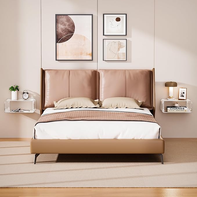 Acrylic Floating Nightstand, Bedside Table, Nightstand Shelf Wall Mounted - Image 5