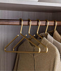 Premium Matte Gold Aluminum Coat Hangers 6 Piece Set, 16.5” Extra Smooth & by WONQEXZ