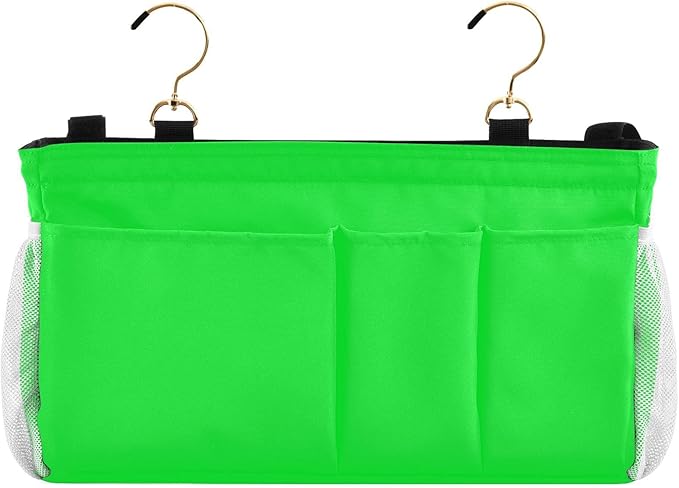 KOPIRIT Neon Cyan Bedside Caddy Storage Bag Bedside Organizer - Image 2