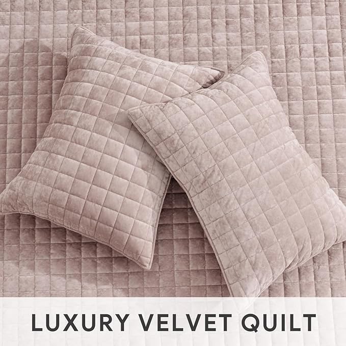 RECYCO Luxury Velvet Quilt Twin/Twin XL Size Bedding Set, Ultra Soft Velvet - Image 4