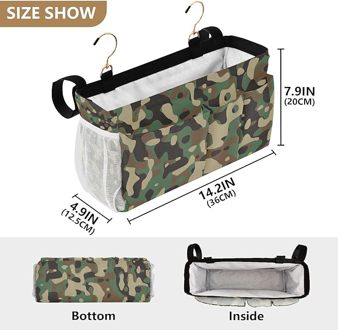 Bedside Caddy Hanging Bunk Bed Caddy Bed Organizer Hanging Pocket - Image 4