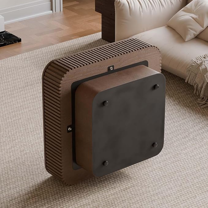 Square Small Coffee Table with Storage, Modern Wooden Coffee Table with Solid - Image 6
