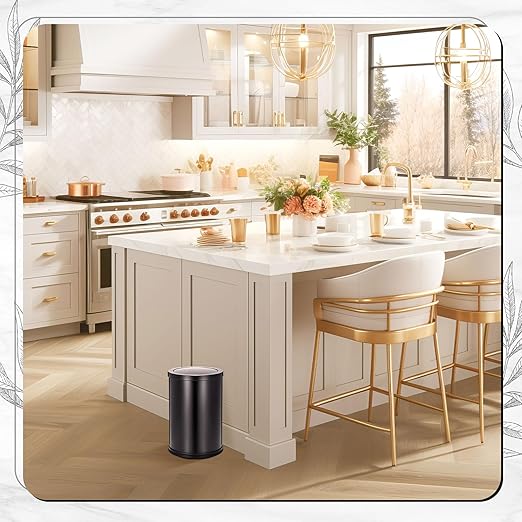 Maxdot 2 Pcs Black Bathroom Trash Can - Image 5