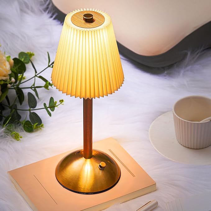 Liliful 4 Pcs Cordless Table Lamp Rechargeable Touch LED Small Gold Portable - Image 5