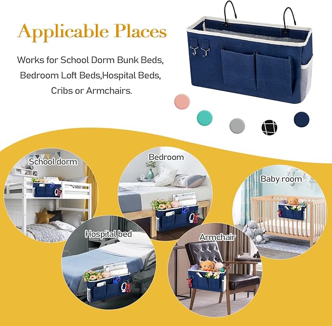 Ozzptuu Bedside Storage Caddy/Bedside Hanging Storage Bag - Image 7
