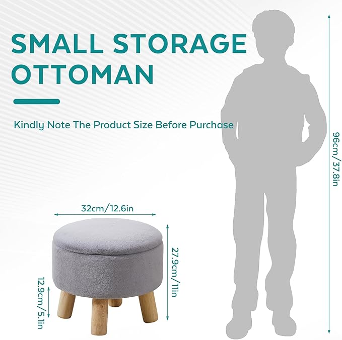 FIMIVIBI Small Foot Stool Ottoman - Image 2