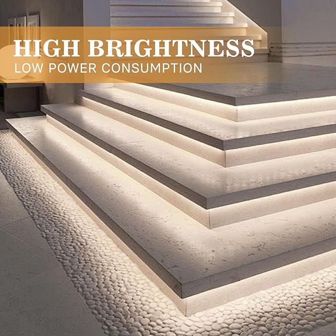 COB LED Strip, 16.4ft White LED Strip Light, Dimmable LED Light Strip 4000K - Image 4