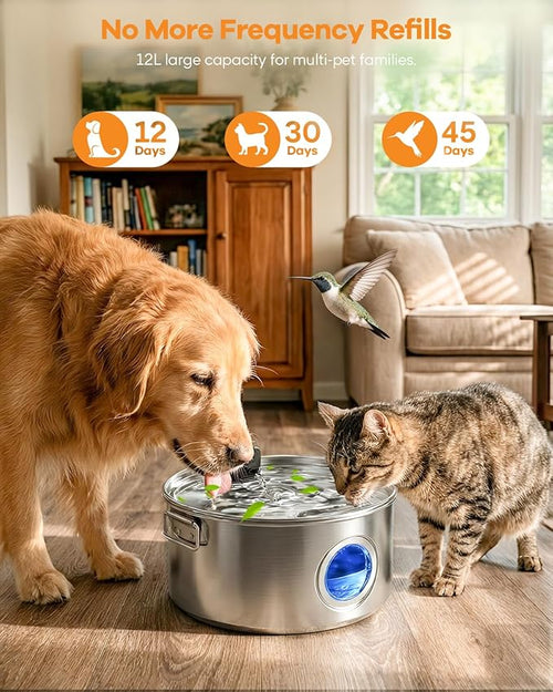 12L/ 3.4Gal Wireless Automatic Dog Water Fountain - Image 2