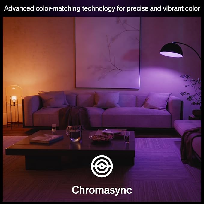 Philips Hue Smart LED A19 Bulb 4-Pack, E26 Base, Full Spectrum Light - Image 6
