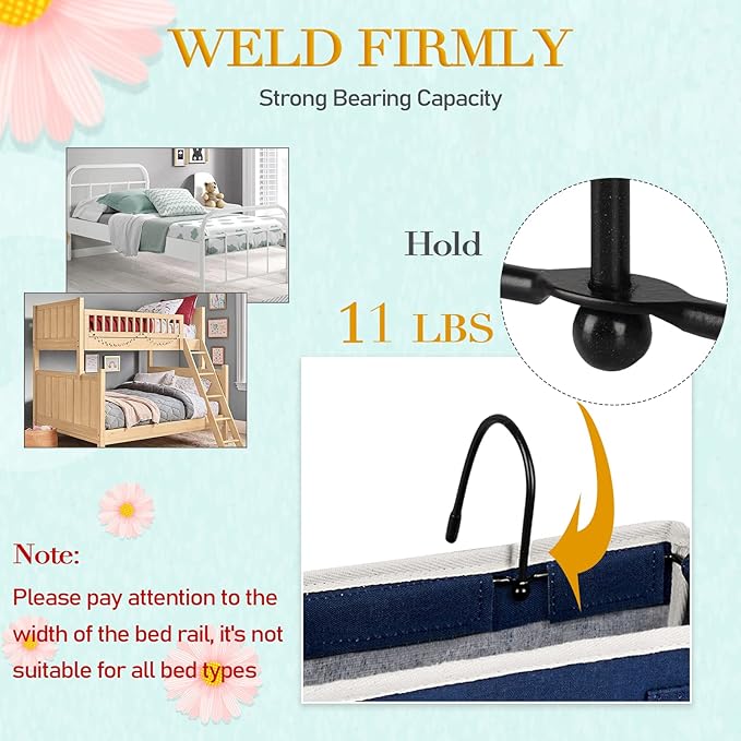 Ozzptuu Bedside Storage Caddy/Bedside Hanging Storage Bag - Image 2