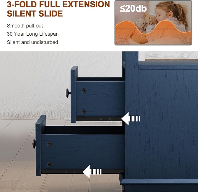 HIFYOBRO 2 Drawers End Table - Image 4