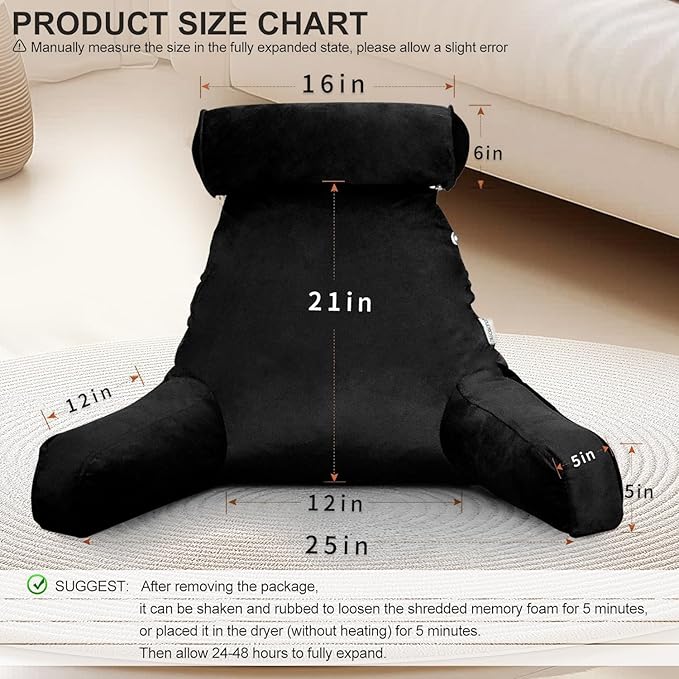 mittaGonG Reading Pillow for Sitting in Bed Adult - Image 4
