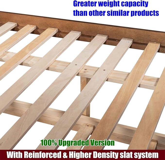 TSAMPA Latest Upgraded & Stronger Heavy Duty Solid Wood Full Over Full Bunk Bed - Image 7