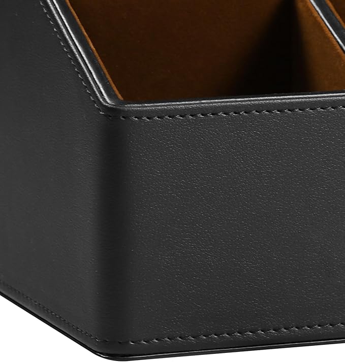 MEIBOOCH PU Leather Desk Organizer, Luxury Remote Control Holder - Image 7