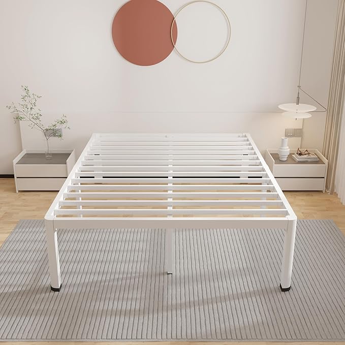 ROIL 18 Inch White Full Size Bed Frame - Image 9