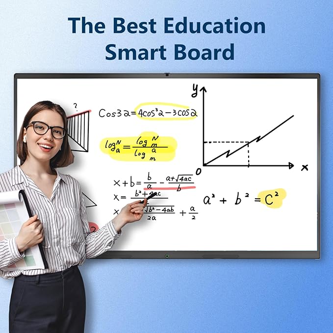 YIXZSWD Smart Board, 55 Inch Interactive Whiteboard 4K Touchscreen Built in - Image 6