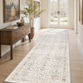 MontVoo-Vintage 2x10 Runner Rug-Soft Beige Washable Runners by MontVoo