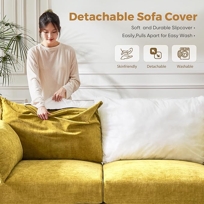 ABCASA 103.5" Oversized Modular Sectional Sofa, L Shaped Convertible Couch - Image 3