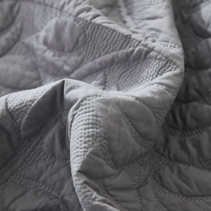 MarCielo 3-Piece 100% Cotton Oversized Bedspread Lightweight Quilt Coverlet - Image 6