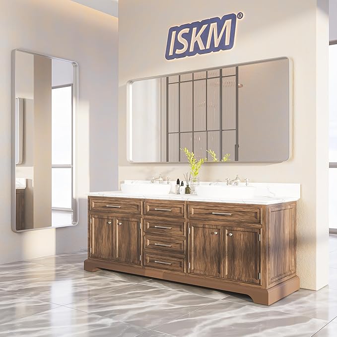 ISKM 30" x 30" Silver Framed Mirror - Image 7