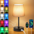 Ascher Small Bedside Table lamp, RGB Color Changing Lamps, 3 Color Temperatures by Ascher
