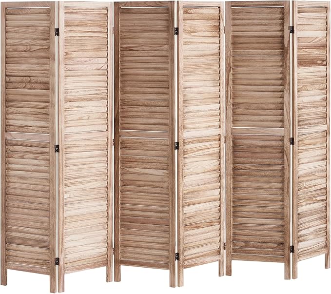 VEVOR Wood Room Divider, 6 Panel Wood Folding Privacy Screen, 66.9 Inches Tall - Image 10