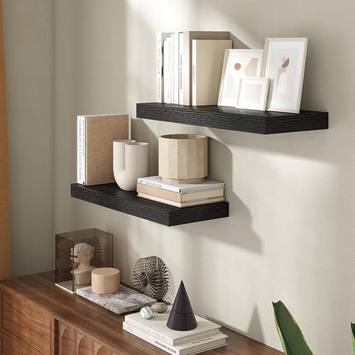 24 Inch Floating Shelves for Wall, 8 Inch Deep Floating Shelf for Storage & - Image 2