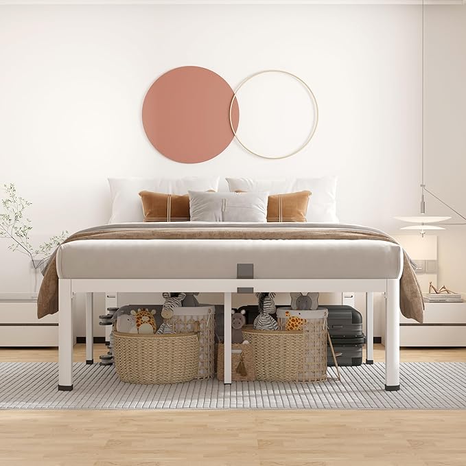 ROIL 18 Inch White Full Size Bed Frame - Image 3