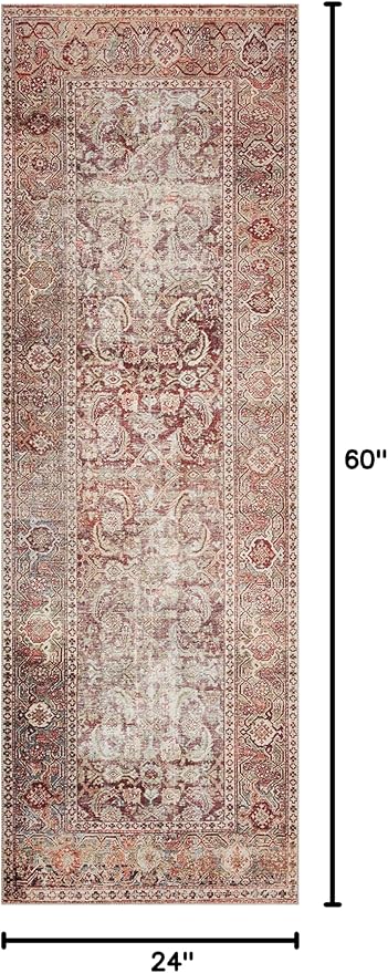Loloi Layla Collection LAY-11 Cinnamon/Sage 2'-0" x 5'-0" .13" Thick Accent Rug - Image 2