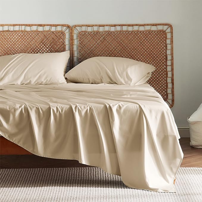 Bedsure Full Size Bed Sheets, Cooling Sheets, Rayon Derived from Bamboo by BEDSURE