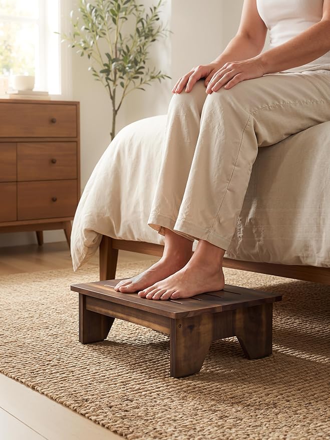 Holana Acacia Wood One Step Stool - Image 5