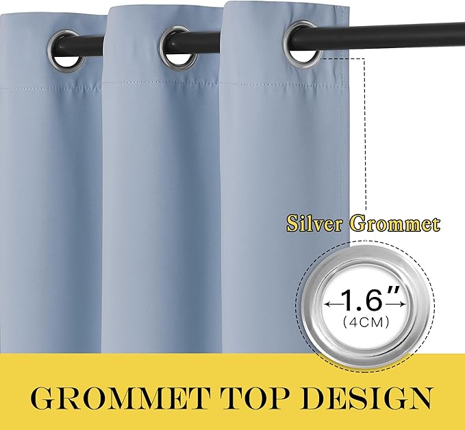 NICETOWN Blackout Short Curtain 63 inches Long - Image 6