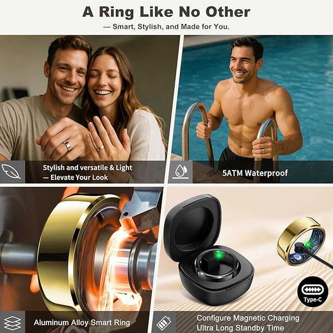 Smart Ring for Women Men, Fashion Minimalist Fitness Ring & Sleep Tracker Ring - Image 9