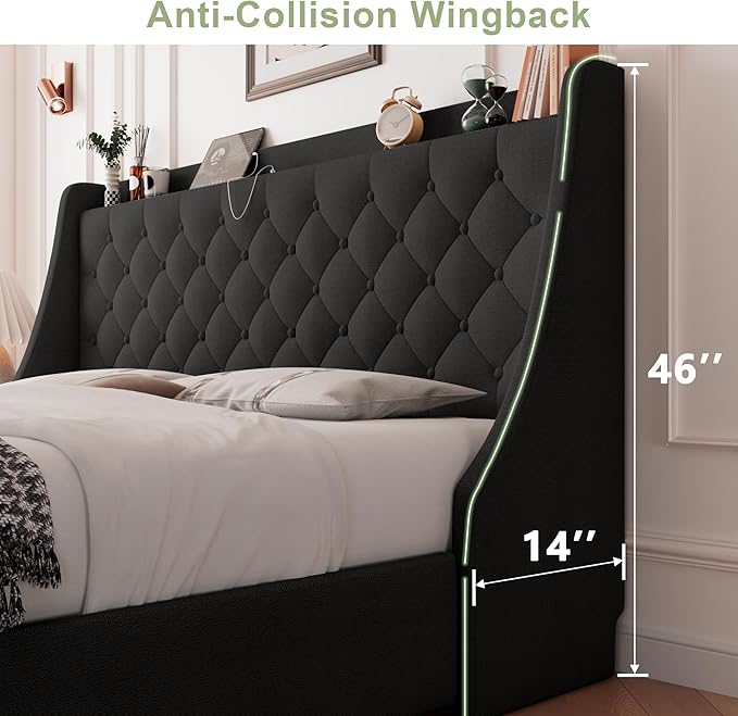 Feonase Upholstered King Size Bed Frame - Image 6