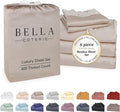 Bella Coterie Luxury Bamboo Viscose Split King Size Sheet Set | 2 Fitted Sheets by BC