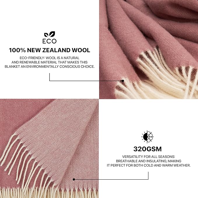 | Wool Blanket/Throw | 100% New Zealand Wool | Perfect - Image 3