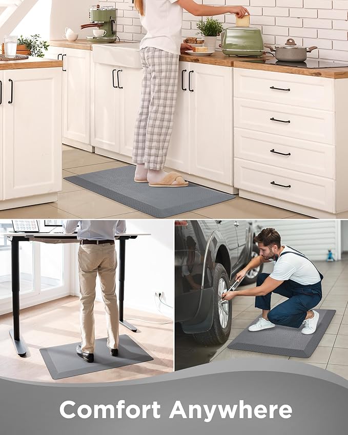 Ophanie Kitchen Mats for Floor, 3/4 inch Thick, 17x28 Anti Fatigue Cushioned Mat - Image 8