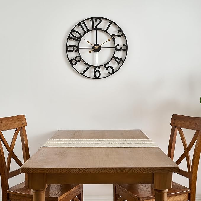 Alarmore Wall Clocks for Living Room Decor, Large Wall Clock Silent Battery - Image 6