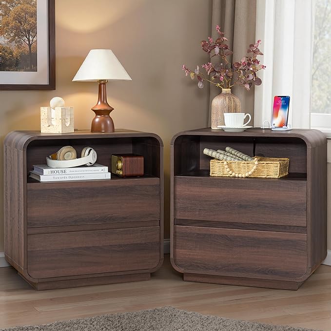 Curved Nightstand Set of 2 - Image 9